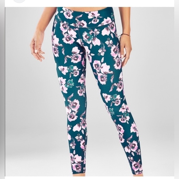 Fabletics Powerhold Floral Leggings Full Length Small - Picture 1 of 5
